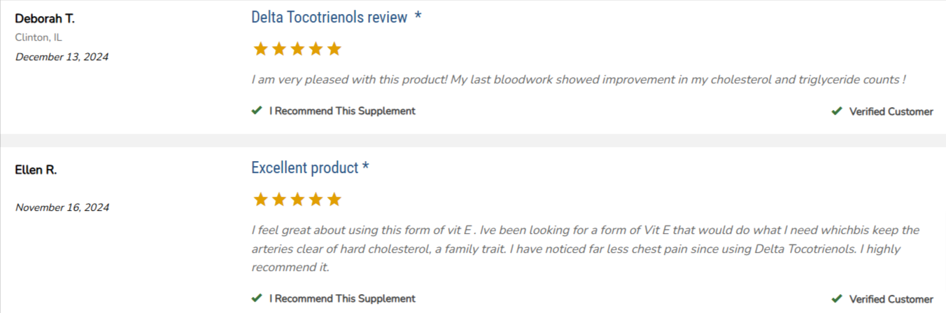 Buy-Delta-Fraction-Tocotrienols-Customer Reviews